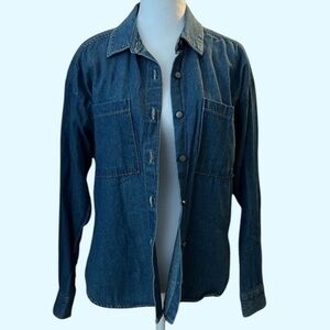 Denim Button-Up Shirt